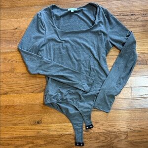 Gray Boutique Long Sleeve Bodysuit